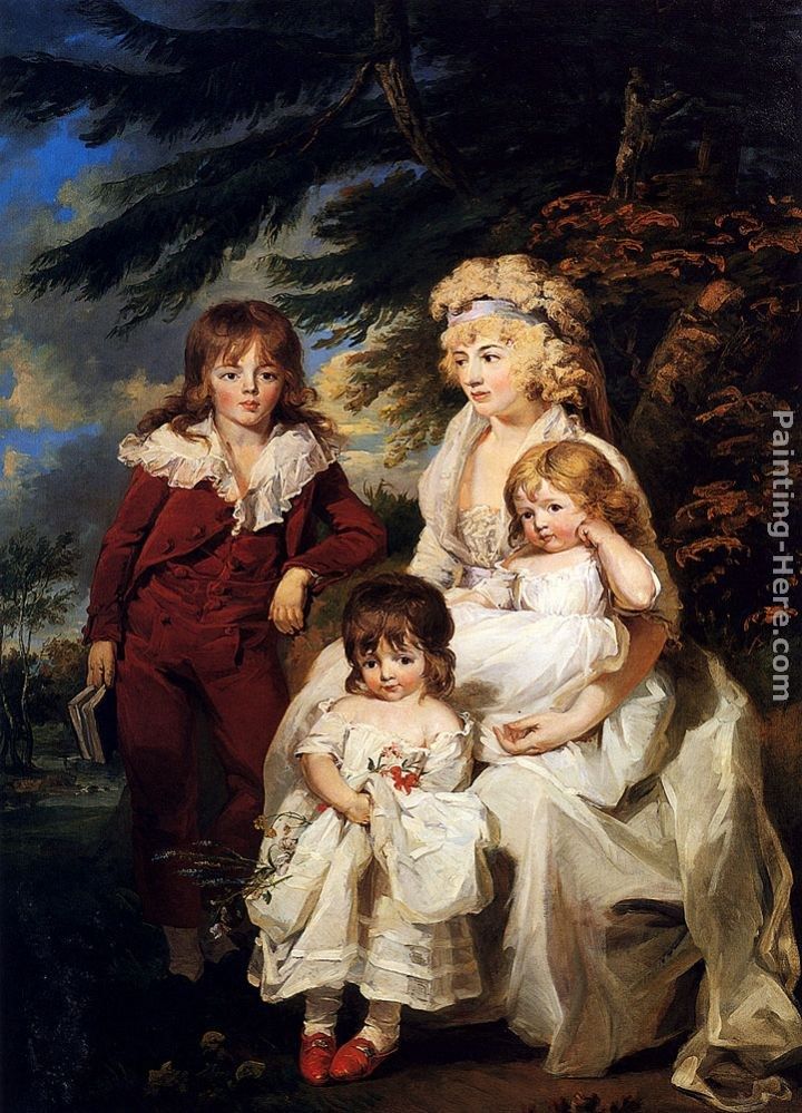 James Ward Portrait Of The Hon. Juliana Talbot, Mrs Michael Bryan (1759-1801), With Her Children Henry, Maria And Elizabeth